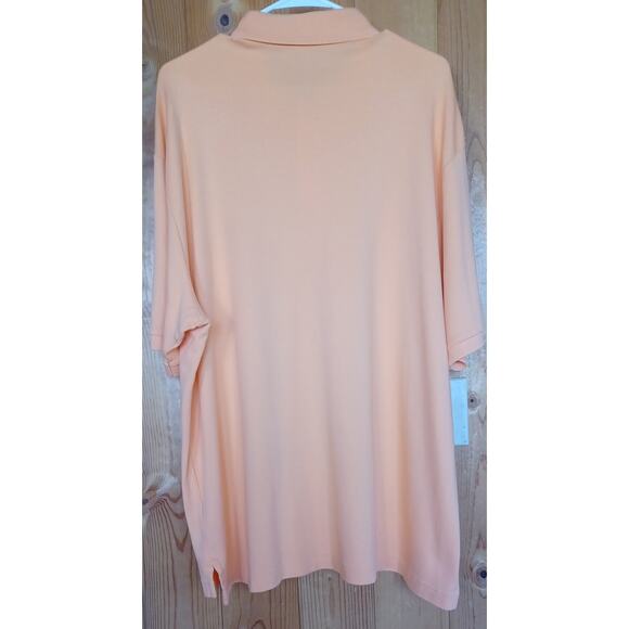 Polo Ralph Lauren Orange Color Polo Shirt Men's 2XB Blue Pony Logo 100% Cotton - Picture 3 of 6